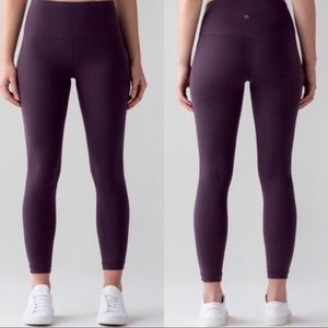 Lululemon 24’ Black Currant, Hi-Rise Leggings Sz 8